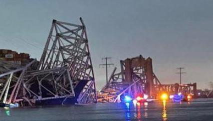 橋梁坍塌事故發生後，美國馬里蘭州州長宣佈進入「緊急狀態」